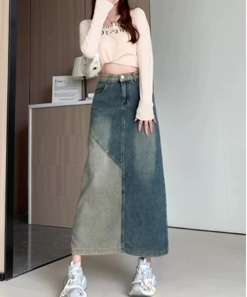 COMON+(コモンプラス)の「切替ロング丈デニムスカート(デニムスカート・レディース・インディゴブルー・L/M)」の20枚目の写真