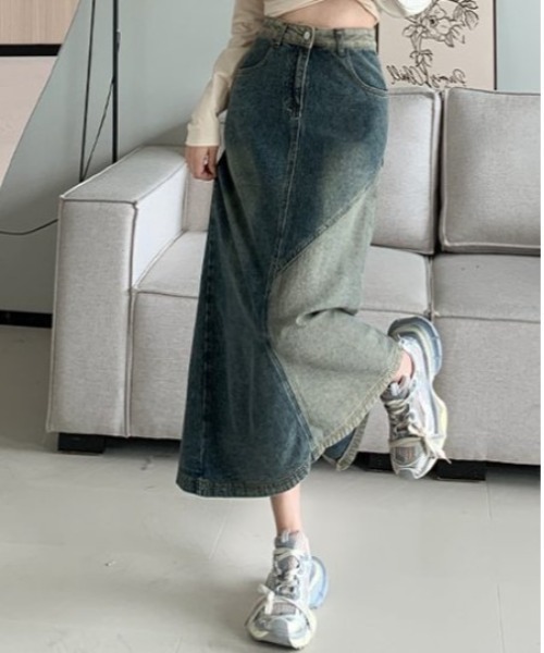 COMON+(コモンプラス)の「切替ロング丈デニムスカート(デニムスカート・レディース・インディゴブルー・L/M)」の13枚目の写真