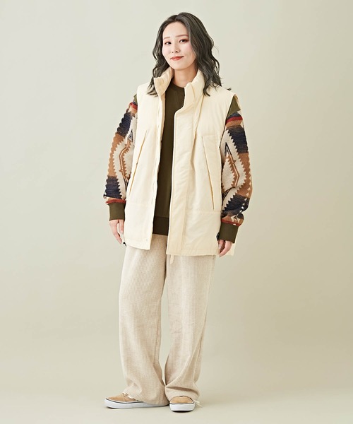 CUBE SUGAR(キューブシュガー)の「コーデュロイワイドストレートパンツ(その他パンツ・レディース・ブラウン/ナチュラル/ヘザーチャコール/パープル・M)」の5枚目の写真