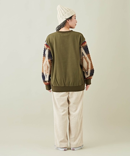 CUBE SUGAR(キューブシュガー)の「コーデュロイワイドストレートパンツ(その他パンツ・レディース・ブラウン/ナチュラル/ヘザーチャコール/パープル・M)」の9枚目の写真