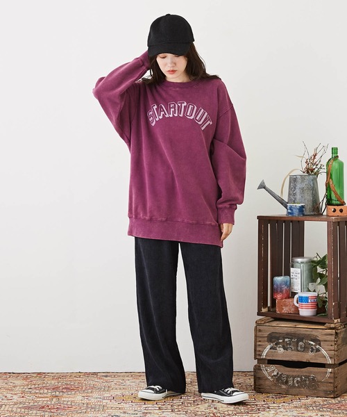 CUBE SUGAR(キューブシュガー)の「コーデュロイワイドストレートパンツ(その他パンツ・レディース・ブラウン/ナチュラル/ヘザーチャコール/パープル・M)」の10枚目の写真