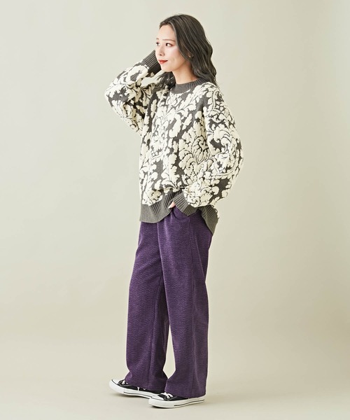 CUBE SUGAR(キューブシュガー)の「コーデュロイワイドストレートパンツ(その他パンツ・レディース・ブラウン/ナチュラル/ヘザーチャコール/パープル・M)」の17枚目の写真