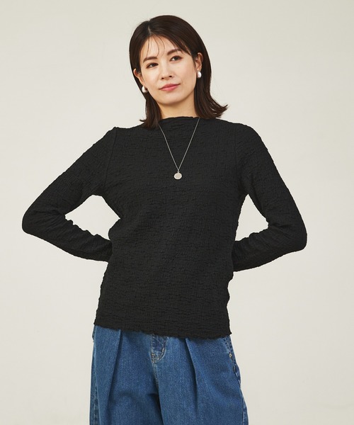 abahouse mavie（アバハウスマヴィ）の「シャーリングメロープルオーバー（Tシャツ/カットソー・レディース・ホワイト/ブラック/レモンイエロー/サックスブルー・フリー）」の8枚目の写真