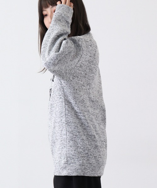 ACE(エース)の「ACE ニットフリース カレッジ 刺繍 トレーナー(ニット/セーター・レディース・ヘザーチャコール/ターコイズブルー/ワイン/カーキ/ネイビー/杢グレー・LL/L/M)」の8枚目の写真