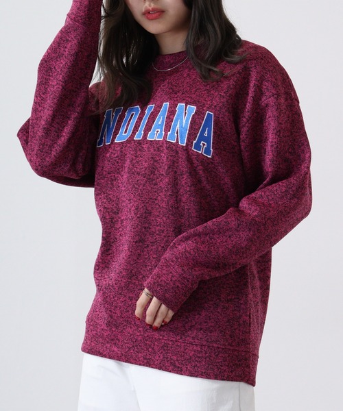 ACE(エース)の「ACE ニットフリース カレッジ 刺繍 トレーナー(ニット/セーター・レディース・ヘザーチャコール/ターコイズブルー/ワイン/カーキ/ネイビー/杢グレー・LL/L/M)」の22枚目の写真