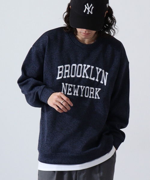 ACE(エース)の「ACE ニットフリース カレッジ 刺繍 トレーナー(ニット/セーター・レディース・ヘザーチャコール/ターコイズブルー/ワイン/カーキ/ネイビー/杢グレー・LL/L/M)」の17枚目の写真