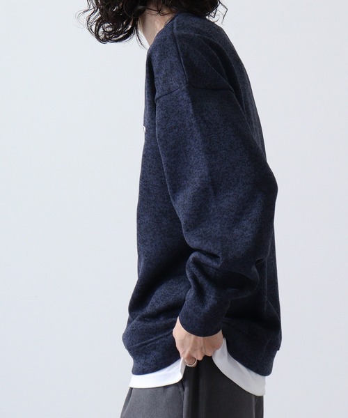 ACE(エース)の「ACE ニットフリース カレッジ 刺繍 トレーナー(ニット/セーター・レディース・ヘザーチャコール/ターコイズブルー/ワイン/カーキ/ネイビー/杢グレー・LL/L/M)」の18枚目の写真