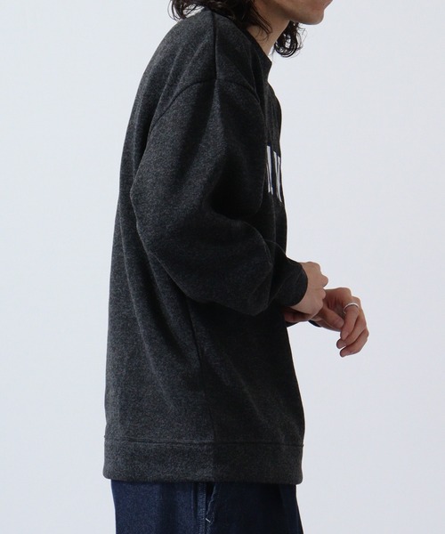 ACE(エース)の「ACE ニットフリース カレッジ 刺繍 トレーナー(ニット/セーター・レディース・ヘザーチャコール/ターコイズブルー/ワイン/カーキ/ネイビー/杢グレー・LL/L/M)」の14枚目の写真