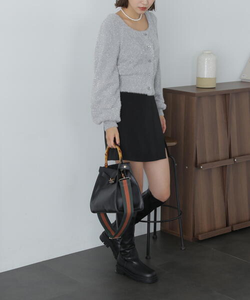 FREE'S MART（フリーズマート）の「サイドクロスバッグ（ショルダーバッグ・レディース・ホワイト/ブラック/カーキ・ﾌﾘ-）」の6枚目の写真