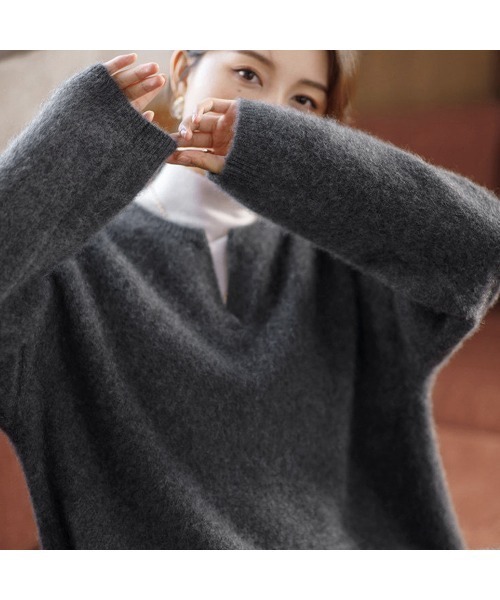 Miniministore(ミニミニストア)の「こなれ感 ニットセットアップ 上品韓国風(つなぎ/オールインワン・レディース・ダークグレー/ベージュ・フリー)」の14枚目の写真
