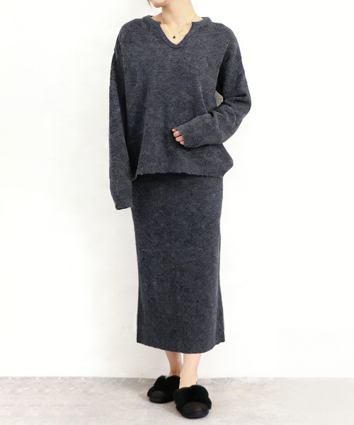 Miniministore(ミニミニストア)の「こなれ感 ニットセットアップ 上品韓国風(つなぎ/オールインワン・レディース・ダークグレー/ベージュ・フリー)」の22枚目の写真