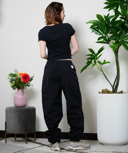 ELEMENT(エレメント)の「ELEMENT/エレメント カーゴパンツ 2WAY ドロスト ワイドパンツ BE023-713(カーゴパンツ・レディース・オフホワイト/ブラック・FREE)」の19枚目の写真