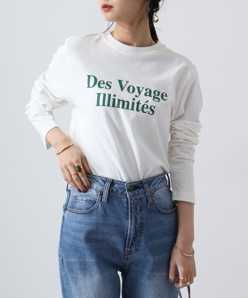 ACE(エース)の「ACE プリント 長袖 Tシャツ(Tシャツ/カットソー・レディース・ホワイト/ブラック系その他/ネイビー系1/ブラック/ホワイト系その他3/ベージュ/ホワイト系その他/ベージュ系その他/グリーン/ネイビー/カーキ/ホワイト系その他2/ブルーグレー/ブラック系その他2/チャコール/ブルー系その他/ピンクベージュ/アイボリー/グレー系その他/チャコールグレー/ネイビー系/ホワイト系その他4/ブラック系その他4/グリーン系その他/ブラック系その他3/ホワイト系その他5・M/LL/L/S)」の3枚目の写真