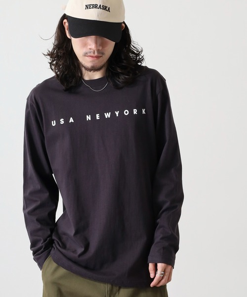 ACE(エース)の「ACE プリント 長袖 Tシャツ(Tシャツ/カットソー・レディース・ホワイト/ブラック系その他/ネイビー系1/ブラック/ホワイト系その他3/ベージュ/ホワイト系その他/ベージュ系その他/グリーン/ネイビー/カーキ/ホワイト系その他2/ブルーグレー/ブラック系その他2/チャコール/ブルー系その他/ピンクベージュ/アイボリー/グレー系その他/チャコールグレー/ネイビー系/ホワイト系その他4/ブラック系その他4/グリーン系その他/ブラック系その他3/ホワイト系その他5・M/LL/L/S)」の15枚目の写真