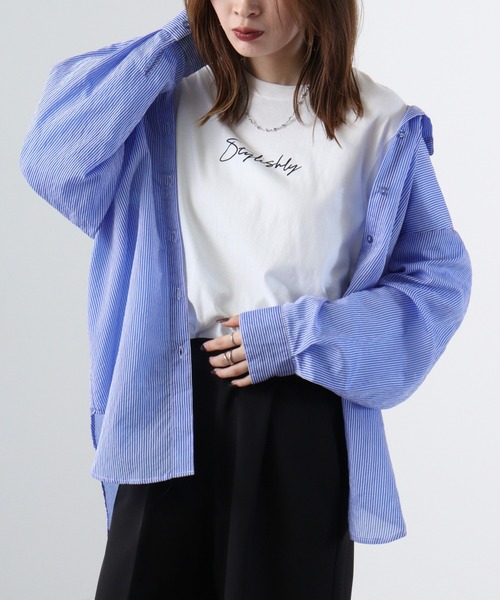 ACE(エース)の「ACE プリント 長袖 Tシャツ(Tシャツ/カットソー・レディース・ホワイト/ブラック系その他/ネイビー系1/ブラック/ホワイト系その他3/ベージュ/ホワイト系その他/ベージュ系その他/グリーン/ネイビー/カーキ/ホワイト系その他2/ブルーグレー/ブラック系その他2/チャコール/ブルー系その他/ピンクベージュ/アイボリー/グレー系その他/チャコールグレー/ネイビー系/ホワイト系その他4/ブラック系その他4/グリーン系その他/ブラック系その他3/ホワイト系その他5・M/LL/L/S)」の4枚目の写真