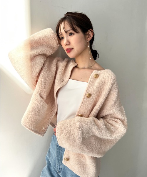 Olu.（オルドット）の「ブークレニットジャケット（ノーカラー