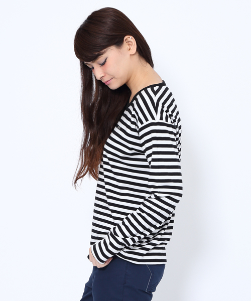 X-girl（エックスガール）の「REVERSIBLE L/S TEE（Tシャツ/カットソー・レディース・ブラック/アッシュ/ネイビー・2/1）」の12枚目の写真