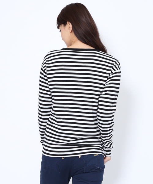 X-girl（エックスガール）の「REVERSIBLE L/S TEE（Tシャツ/カットソー・レディース・ブラック/アッシュ/ネイビー・2/1）」の13枚目の写真