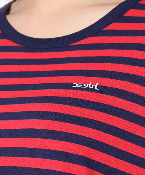 X-girl（エックスガール）の「REVERSIBLE L/S TEE（Tシャツ/カットソー・レディース・ブラック/アッシュ/ネイビー・2/1）」の10枚目の写真