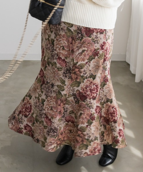 CLETTE（クレット）の「ゴブランマーメイドスカート（スカート・レディース・ベージュ/ピンク・4L/3L/LL）」の2枚目の写真