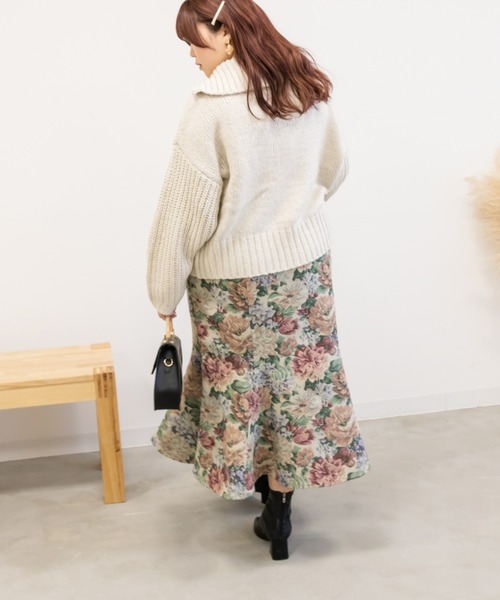 CLETTE（クレット）の「ゴブランマーメイドスカート（スカート・レディース・ベージュ/ピンク・4L/3L/LL）」の7枚目の写真