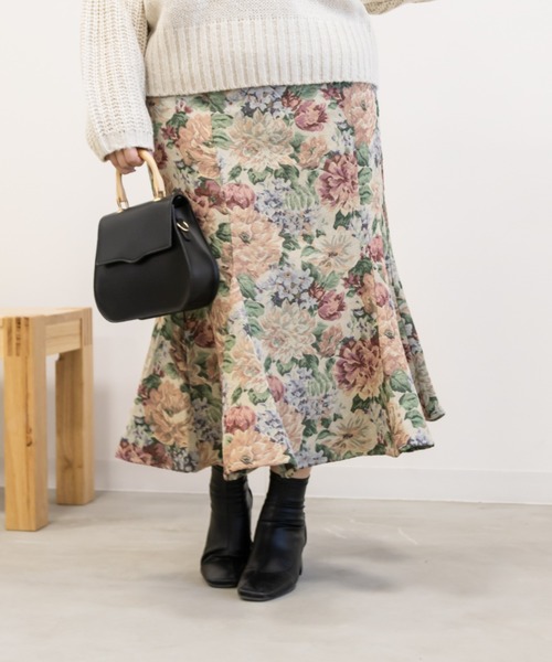 CLETTE（クレット）の「ゴブランマーメイドスカート（スカート・レディース・ベージュ/ピンク・4L/3L/LL）」の9枚目の写真