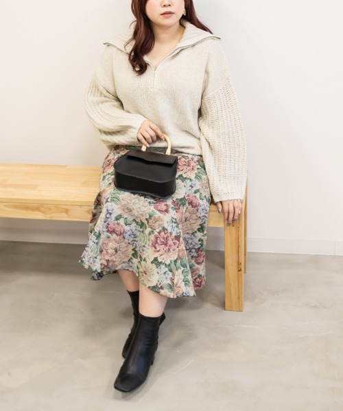 CLETTE（クレット）の「ゴブランマーメイドスカート（スカート・レディース・ベージュ/ピンク・4L/3L/LL）」の10枚目の写真