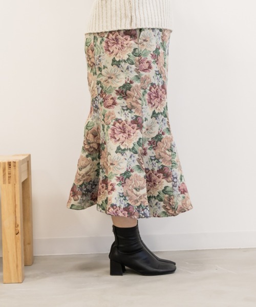 CLETTE（クレット）の「ゴブランマーメイドスカート（スカート・レディース・ベージュ/ピンク・4L/3L/LL）」の12枚目の写真