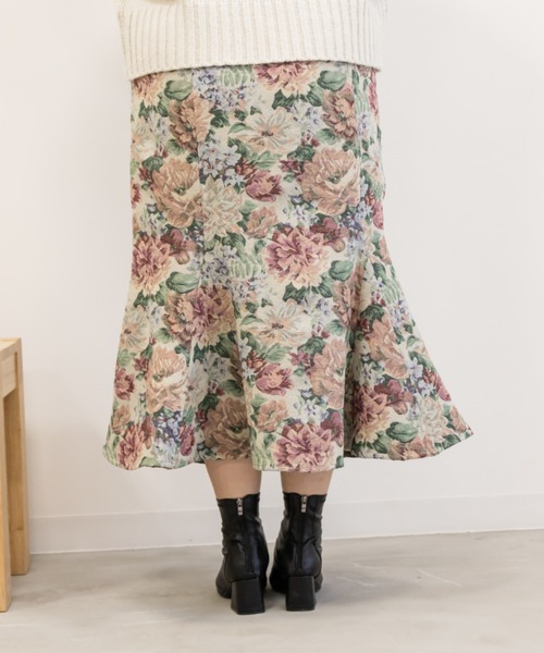 CLETTE（クレット）の「ゴブランマーメイドスカート（スカート・レディース・ベージュ/ピンク・4L/3L/LL）」の13枚目の写真