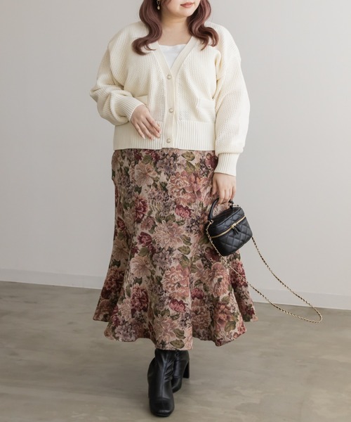 CLETTE（クレット）の「ゴブランマーメイドスカート（スカート・レディース・ベージュ/ピンク・4L/3L/LL）」の22枚目の写真