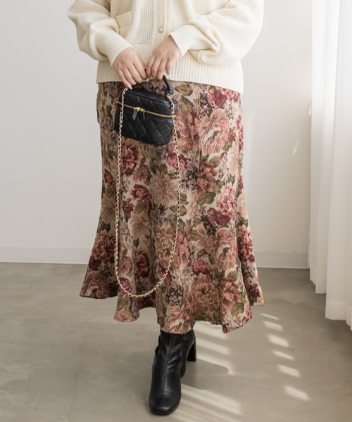 CLETTE（クレット）の「ゴブランマーメイドスカート（スカート・レディース・ベージュ/ピンク・4L/3L/LL）」の21枚目の写真