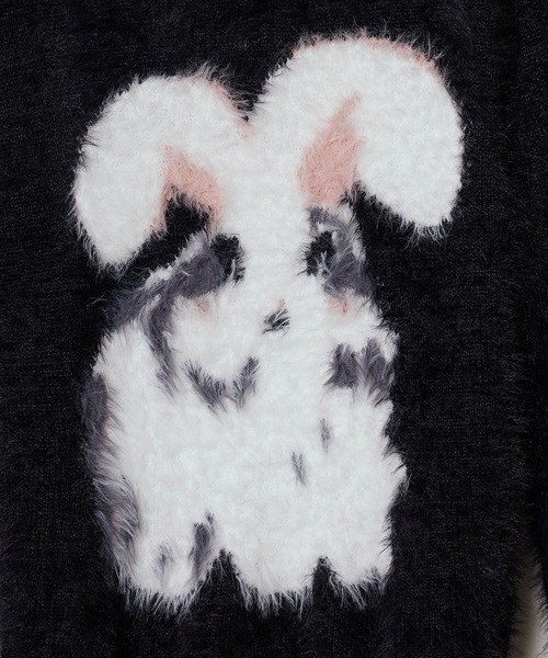 Chick（チック）の「RABBIT SHAGGY KNIT / ラビットシャギーニット（ニット/セーター・レディース・ブラック・S/M/L）」の9枚目の写真
