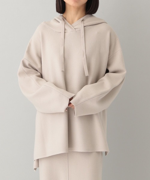 e/rm(イーアールエム)の「【e/rm】ハーフミラノフーディ(パーカー・レディース・ライトベージュ/チャコールグレー・FREE)」の5枚目の写真