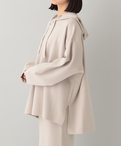 e/rm(イーアールエム)の「【e/rm】ハーフミラノフーディ(パーカー・レディース・ライトベージュ/チャコールグレー・FREE)」の6枚目の写真