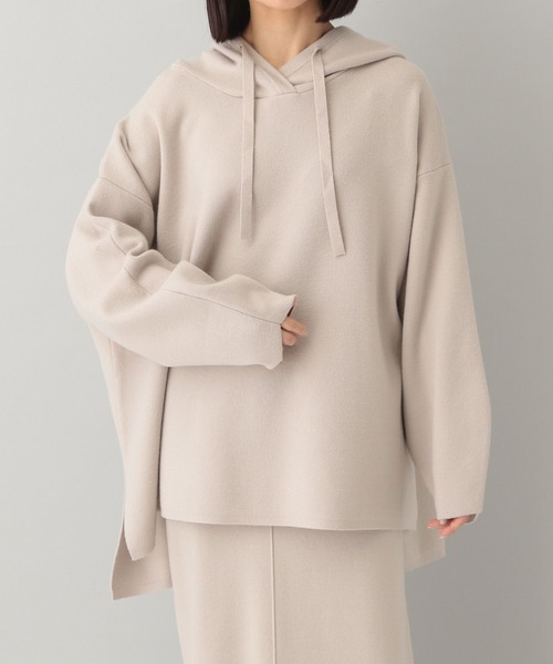 e/rm(イーアールエム)の「【e/rm】ハーフミラノフーディ(パーカー・レディース・ライトベージュ/チャコールグレー・FREE)」の8枚目の写真