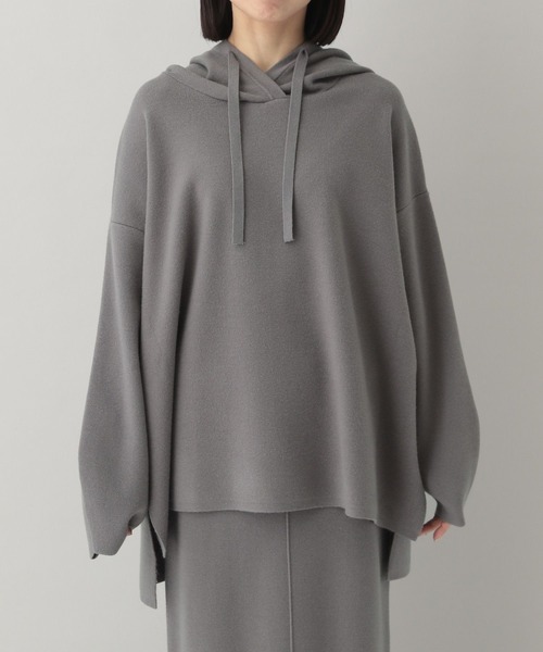 e/rm(イーアールエム)の「【e/rm】ハーフミラノフーディ(パーカー・レディース・ライトベージュ/チャコールグレー・FREE)」の14枚目の写真