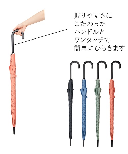 Waterfront(ウォーターフロント)の「ベーシックジャンプ2.0 62cm(長傘・メンズ・オリーブ/ブラック/ブルー/ダークオレンジ・FREE)」の12枚目の写真