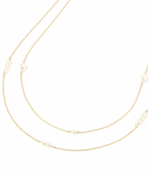 ペルラジオーネ◇パールステーションネックレス ネックレス パール ステーションパール[品番：MLOA0002995