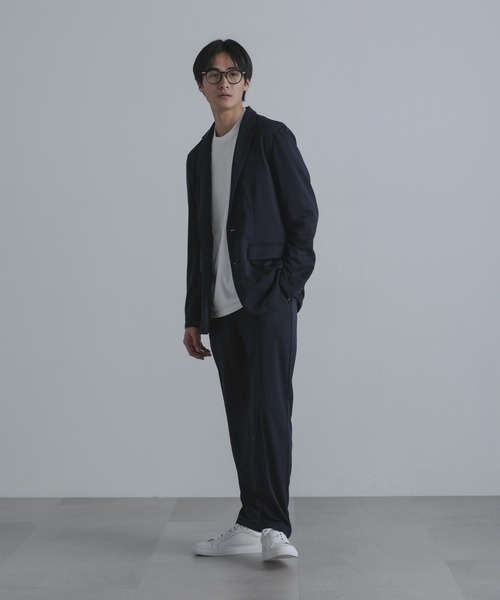 NANO universe（ナノユニバース）の「「N JACKET」セットアップ対応アクティブライトジャージ（スーツジャケット・メンズ・ダークネイビー/チャコール・S/M/L）」の20枚目の写真