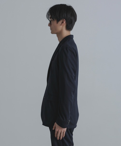 NANO universe（ナノユニバース）の「「N JACKET」セットアップ対応アクティブライトジャージ（スーツジャケット・メンズ・ダークネイビー/チャコール・S/M/L）」の16枚目の写真