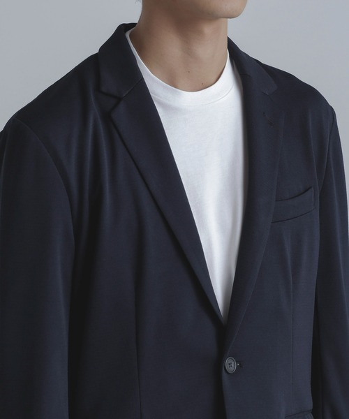 NANO universe（ナノユニバース）の「「N JACKET」セットアップ対応アクティブライトジャージ（スーツジャケット・メンズ・ダークネイビー/チャコール・S/M/L）」の14枚目の写真