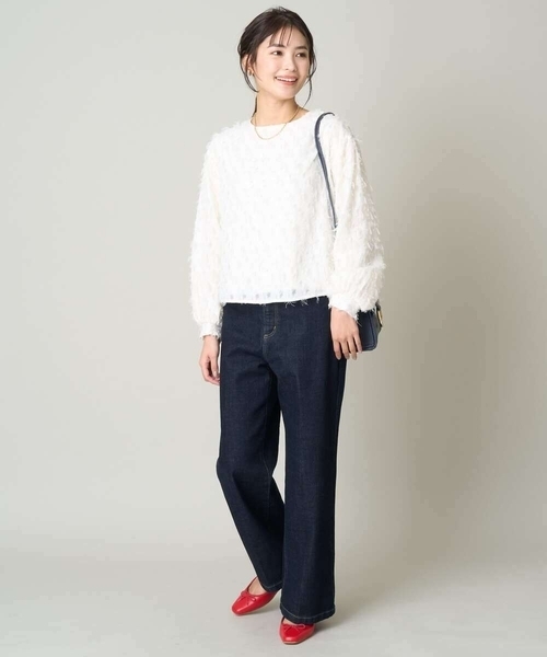 a.v.v（アーヴェヴェ）の「スクエアトゥバレエシューズ（バレエシューズ・レディース・レッド/シルバー・22.5/23.5/24.5）」の4枚目の写真