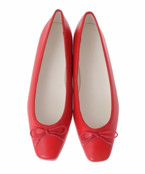 a.v.v（アーヴェヴェ）の「スクエアトゥバレエシューズ（バレエシューズ・レディース・レッド/シルバー・22.5/23.5/24.5）」の17枚目の写真