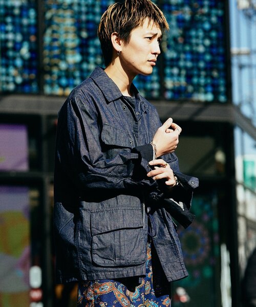 Barbour（バブアー）の「【Barbour / バブアー】HERITAGE+ ジャングルファティーグブルゾン（デニムジャケット・メンズ・ネイビー・SMALL/MEDIUM）」の2枚目の写真