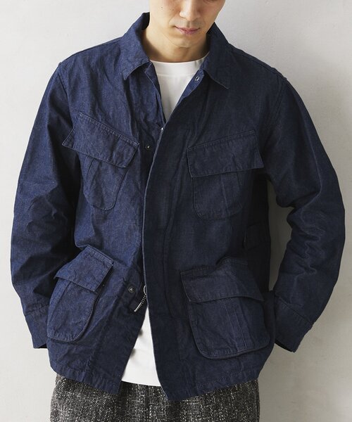 Barbour（バブアー）の「【Barbour / バブアー】HERITAGE+ ジャングルファティーグブルゾン（デニムジャケット・メンズ・ネイビー・SMALL/MEDIUM）」の14枚目の写真
