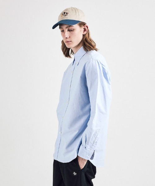 penguin BY MUNSINGWEAR（ペンギン バイ マンシングウェア）の「OXFORD B.D. SHIRT / オックスフォードボタンダウンシャツ（シャツ/ブラウス・メンズ・ブルー/ホワイト・M/L/S/XL）」の4枚目の写真