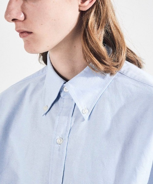 penguin BY MUNSINGWEAR（ペンギン バイ マンシングウェア）の「OXFORD B.D. SHIRT / オックスフォードボタンダウンシャツ（シャツ/ブラウス・メンズ・ブルー/ホワイト・M/L/S/XL）」の6枚目の写真