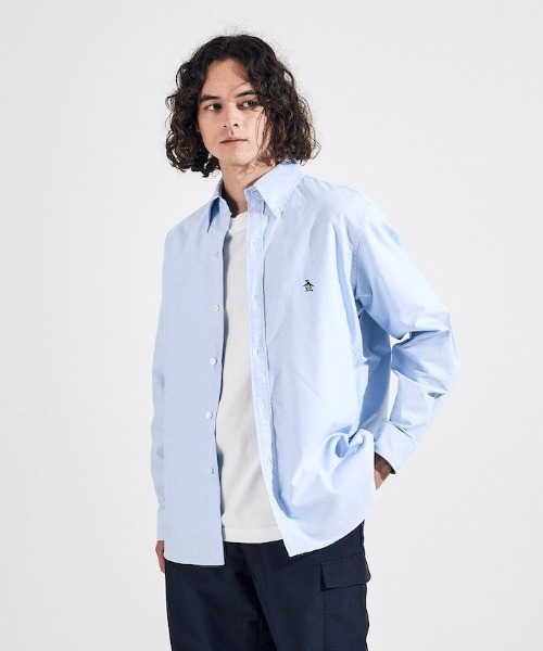 penguin BY MUNSINGWEAR（ペンギン バイ マンシングウェア）の「OXFORD B.D. SHIRT / オックスフォードボタンダウンシャツ（シャツ/ブラウス・メンズ・ブルー/ホワイト・M/L/S/XL）」の11枚目の写真