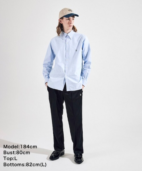 penguin BY MUNSINGWEAR（ペンギン バイ マンシングウェア）の「OXFORD B.D. SHIRT / オックスフォードボタンダウンシャツ（シャツ/ブラウス・メンズ・ブルー/ホワイト・M/L/S/XL）」の12枚目の写真