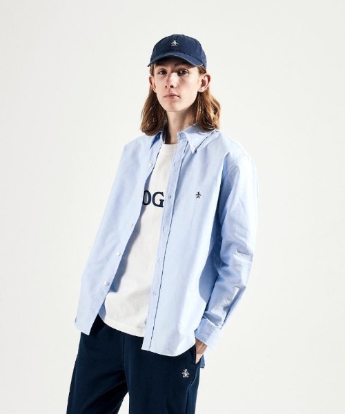 penguin BY MUNSINGWEAR（ペンギン バイ マンシングウェア）の「OXFORD B.D. SHIRT / オックスフォードボタンダウンシャツ（シャツ/ブラウス・メンズ・ブルー/ホワイト・M/L/S/XL）」の13枚目の写真